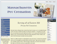 Tablet Screenshot of massachusettspetcremation.com